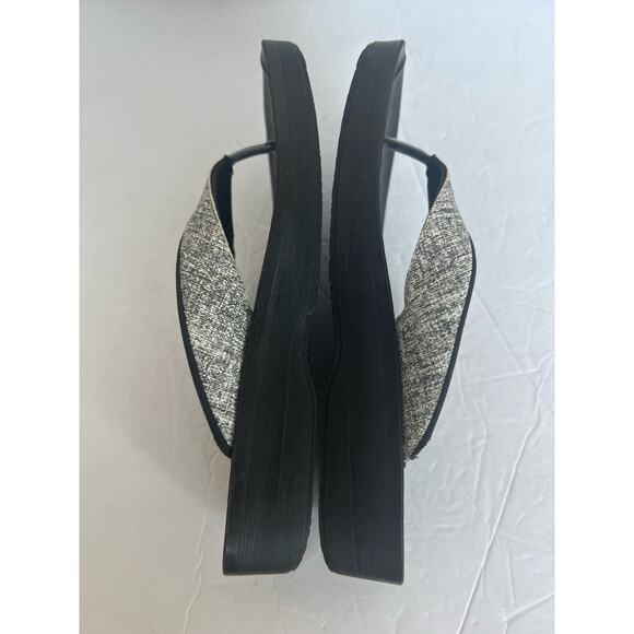 AEROTHOTIC Original Orthotic Comfort Thong Sandal Flip Flops Gray Straps Sz 9 - Picture 4 of 13